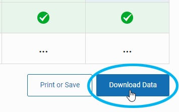 the Download Data button on the Assessments Dashboard