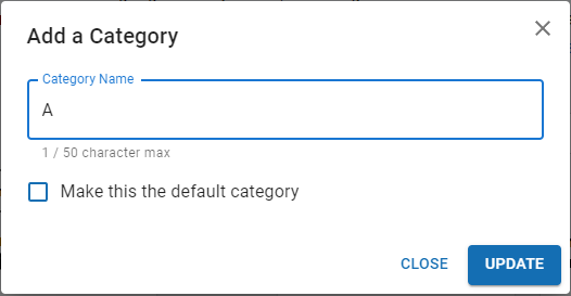 the Add a Category window