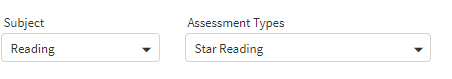 The Subject and Assessment Types drop-down lists.