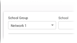The School Group drop-down list, available to district-level users.