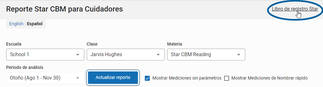 vínculo del Libro de Registro Star