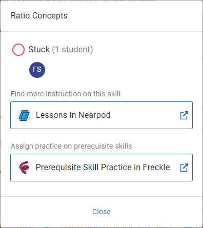 an example of the window with a Nearpod link