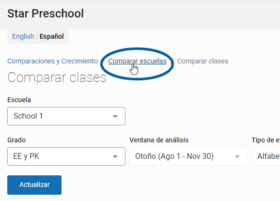 vínculo Comparar escuelas