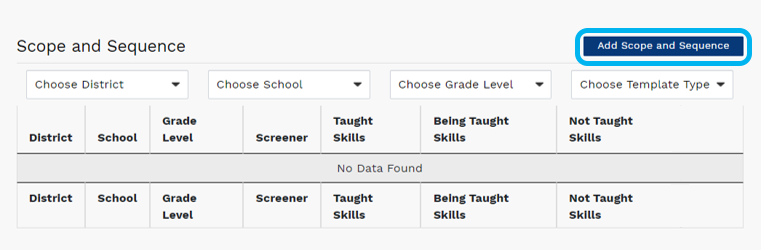 select Add Scope and Sequence