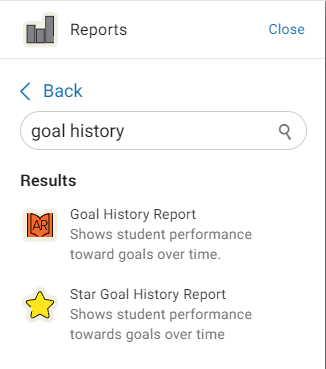 an example of a report search