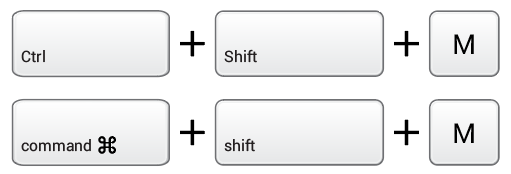 The keyboard shortcuts described.