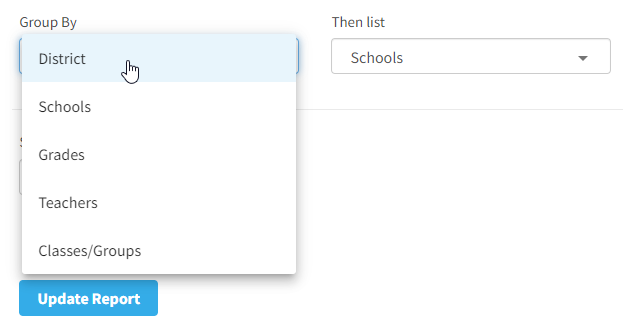 the Group By drop-down list