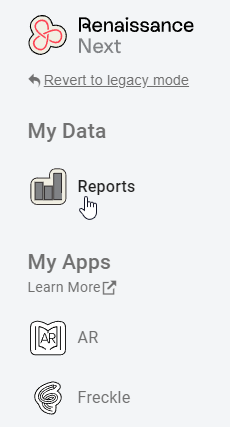 in Renaissance Next, select Reports under My Data