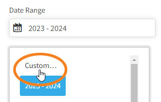 select Custom in the drop-down list