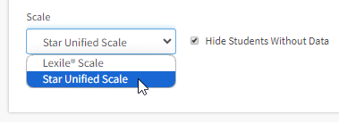 The Scale drop-down list.