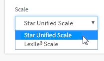 The Scale drop-down list.