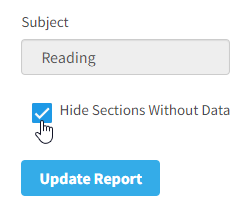 the Hide Sections without Data check box