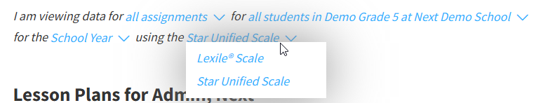 the scale options