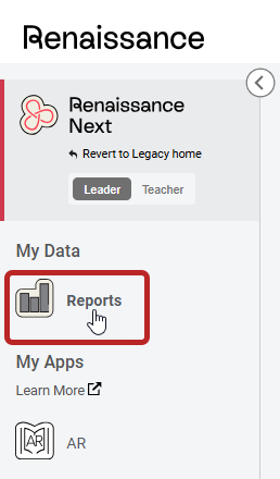 the Reports link on the left