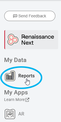 the Reports link on the left